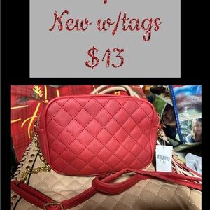 Quilted Red Crossbody Bag